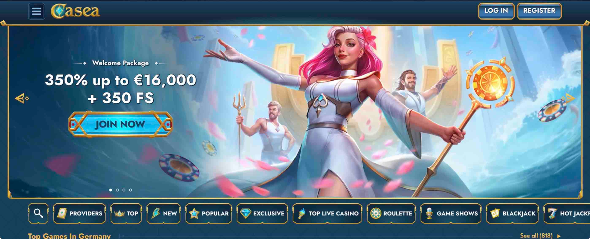 Casea – 350 Freispiele und Bonus bis zu 3.000 €